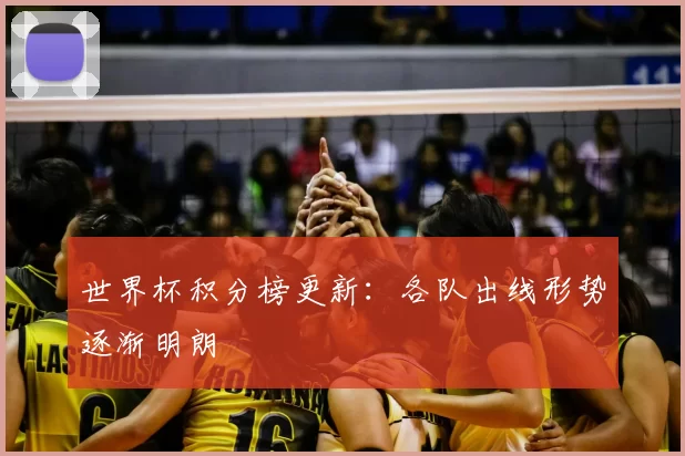 世界杯积分榜更新：各队出线形势逐渐明朗
