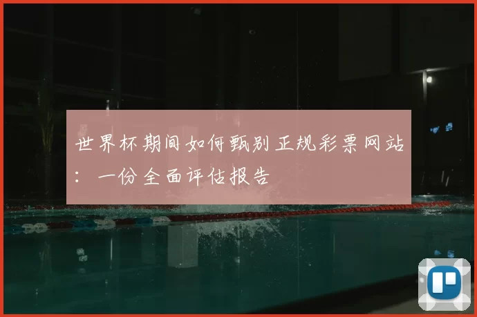 世界杯期间如何甄别正规彩票网站：一份全面评估报告